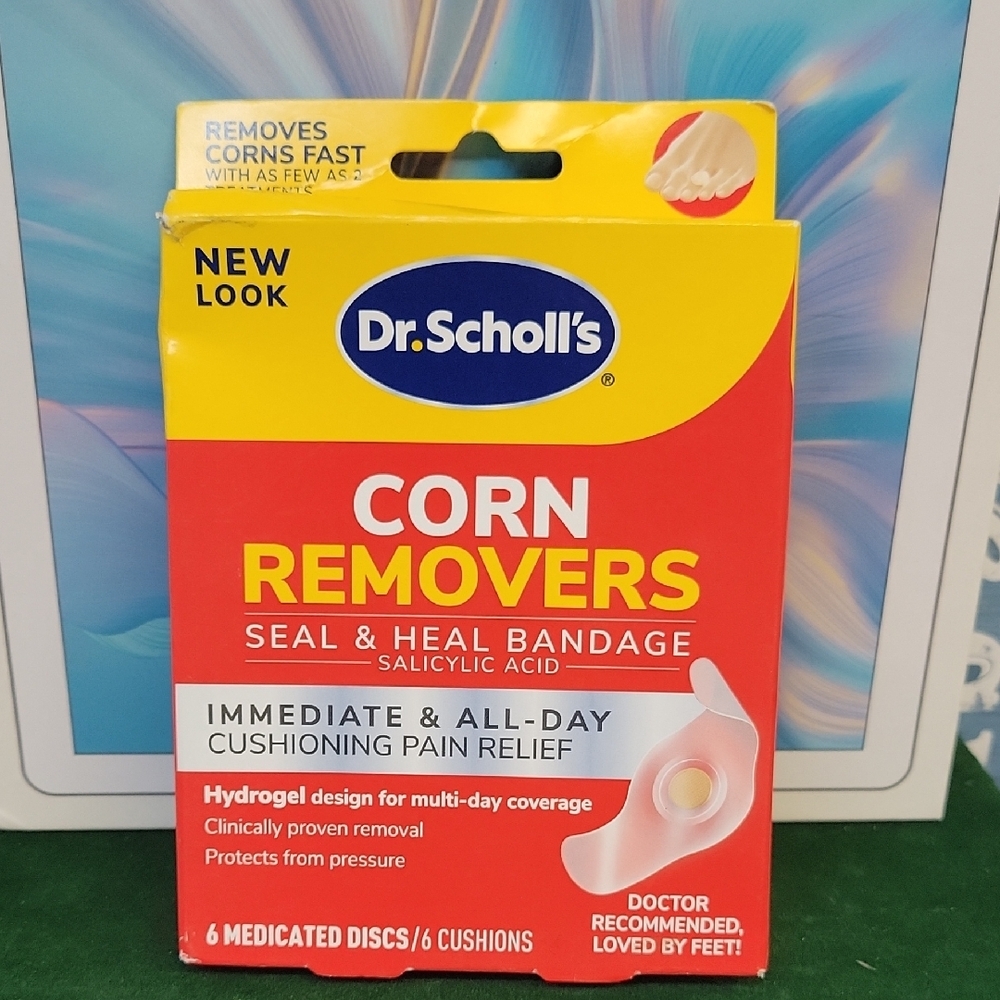 Dr. Scholl's Red and Yellow Corn Removers 6 Discs New Box